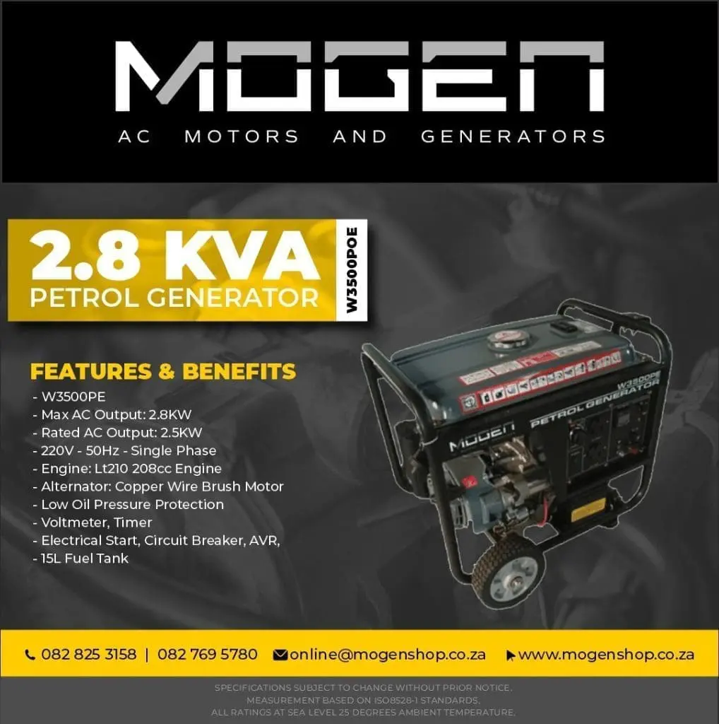 2.8KVA-Petrol-GEn Mogen W3500PE Petrol Generator - Image 3